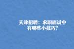 天津招聘：求职面试中有哪些小技巧?